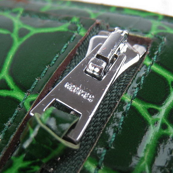 Cheap Replica Hermes Green Crocodile Veins Wallet H006